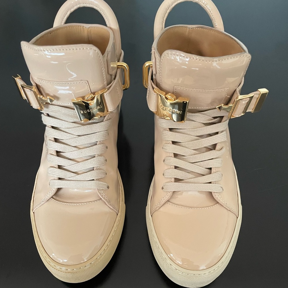Mens Cream Buscemi Hightop Sneakers 8 (41 EU)